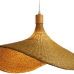 Κρεμαστό Φωτιστικό από φυσικό υλικό με πλέξη μπαμπού ραττάν σε φυσικό χρώμα - 1011010028