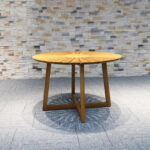 Τραπέζι teak wood 100*74 &  Aluminum alloy - 1411010095