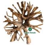 ΡΙΖΑ-TEAK WOOD WALL DÉCOR 150X150X30 CM - 1413110011