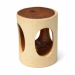 Σκαμπό / Βοηθητικό Τραπέζι από Ξύλο Suar-1411010309