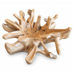 ΡΙΖΑ-ΤΡΑΠΕΖΙ  TEAK WOOD Coffee Table Cekrek 80*80*45CM -1413110039