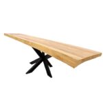 ΤΡΑΠΕΖΙ  - SUAR WOOD TABLE ΜΕ ΜΕΤΑΛΛΙΚΑ ΠΟΔΙΑ  150X80CM-1413110042